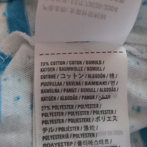 HOLLISTER White Teal Burnout Striped Tee Large NEW - Picture 9 of 9